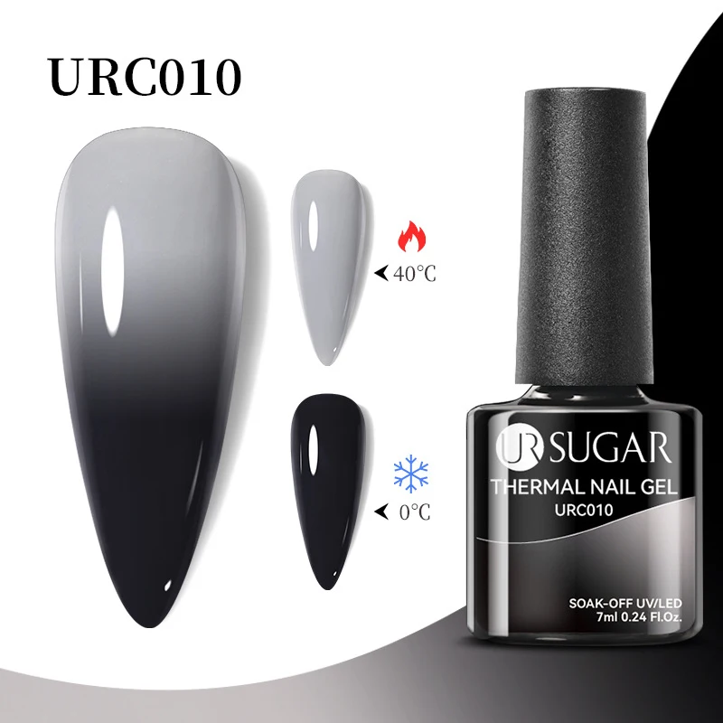 Esmalte UV de mudança de temperatura Outono e Inverno, gradiente frio e quente, cola para unhas, para unhas deslumbrantes e únicas. — foto 28