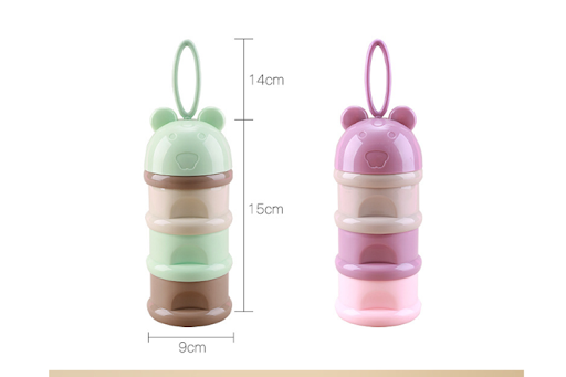 Title 1, 3 Layer Frog Style Portable Baby Food Storage B...