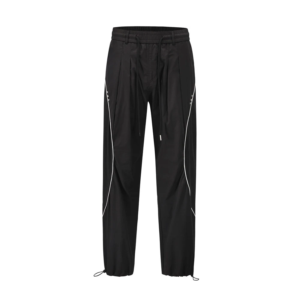 Men's Straight-Leg Trousers with Contrast Color Side Stitching. Classic and Stylish for Everyday Wear and Special Occasi — photo 6
