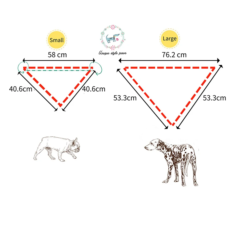 Title 1, Unique Style Paws Cotton Dog Bandana Dog Scard ...