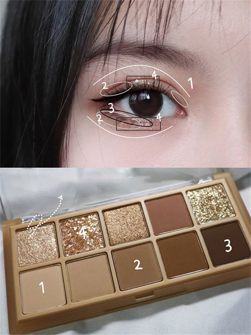 Title 7, 10-Color Eyeshadow Palette featuring Ultra-shin...