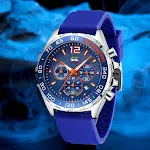 Relógio de quartzo com pulseira de borracha fina, cronometragem de seis pinos, moda esportiva para pulso, ideal para atividades. — foto 9