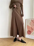 Skirt Flowery Beige Camel