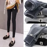 Maternity Leggings Fleece-lined Outer Wear Comfort and Warmth in Any Weather Breathable Pregnancy Leggings Perfect for O — photo 4