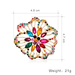 Vintage Corsage de Flores Huecas con Pedrería Colorida – Elegancia Clásica para Bodas y Eventos Especiales, Destacando tu Estilo. — foto 5