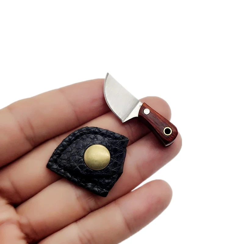 Mini coltello da cucina non pieghevole, accessorio portachiavi a ciondolo, piccolo coltello per tagli rapidi, comodo e pratico per l'uso quotidiano. — foto 3