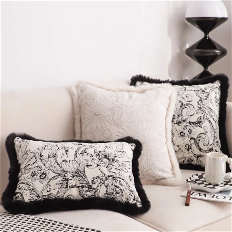 Capa de almofada Jacquard para suporte lombar. Conforto ergonômico, alívio da dor nas costas e decoração elegante para seu lar. — foto 1