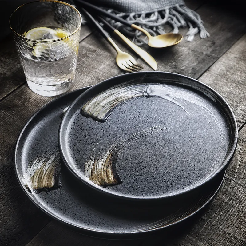 Title 4, Keramisch servies steakbord, plat bord, dinerbo...