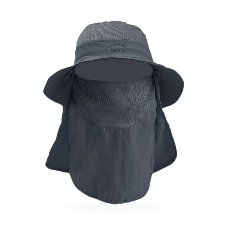 Chapéu de pescador com protetor solar feminino, respirável e com cobertura facial, perfeito para pesca e sol. — foto 4
