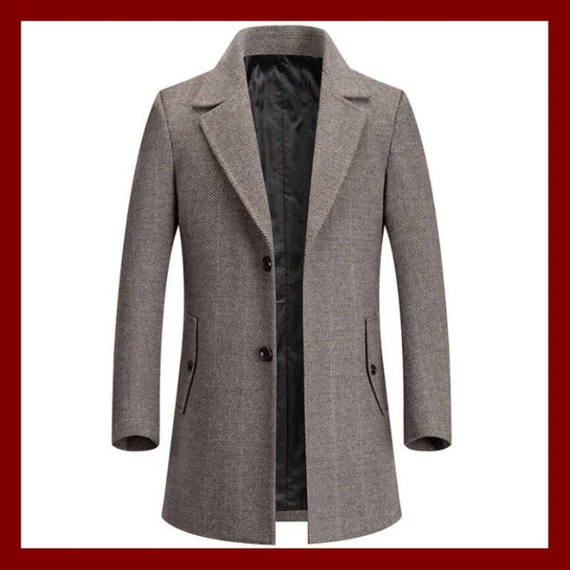 Title 9, Mens Wool Coat Autumn Winter Business British ...