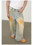 Heren Retro Loose Straight Jeans met High Street Design. Geniet van comfort en stijl met deze losse jeans voor een casual en trendy look. — foto 9