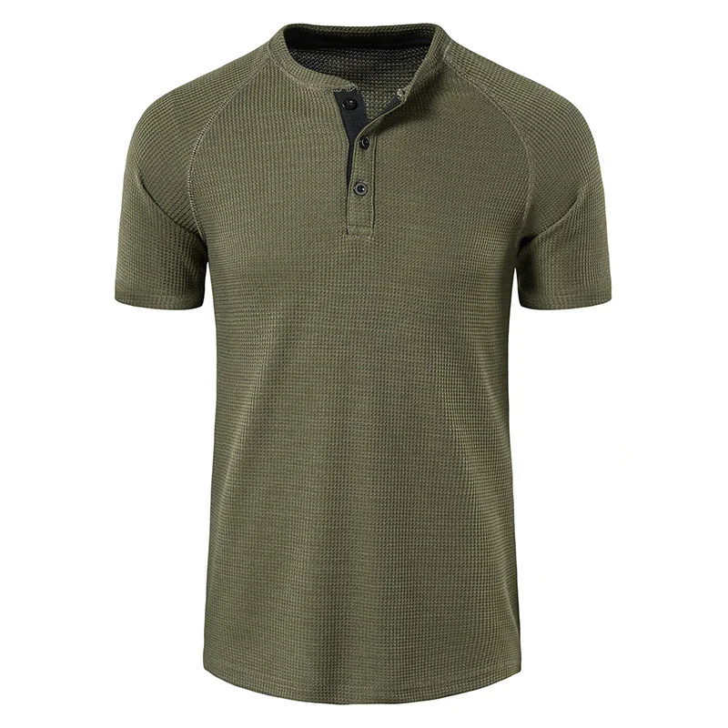 Camiseta Masculina Gola Redonda Solta Manga Curta Cor Sólida Conforto e Estilo para o Verão Perfeita para Uso Casual e Diário Leve e Fresca. — foto 6