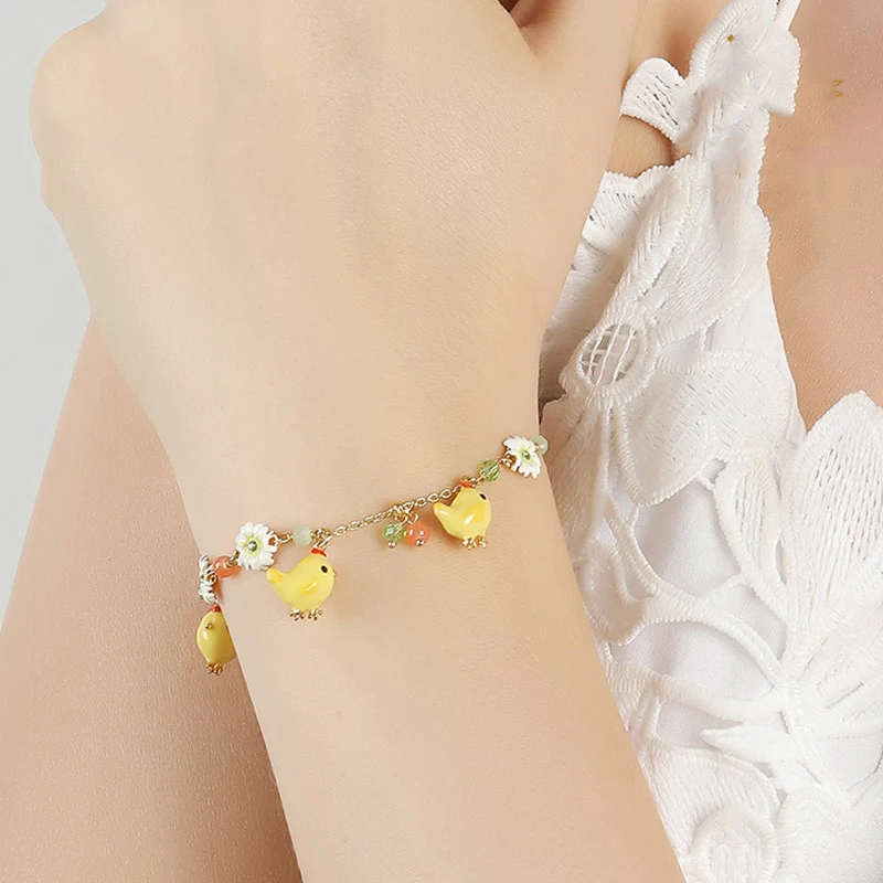 Pulseira fofa de esmalte colorido, estilo Net Red Mori, joia de personalidade para estudantes. Adicione um toque único e charmoso ao seu visual. — foto 5