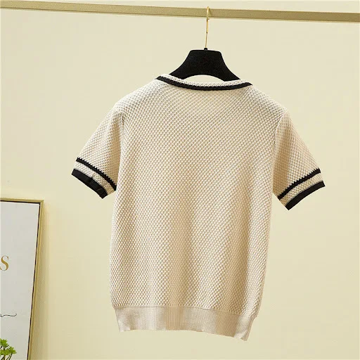 Title 4, Nieuwe Ice Silk gebreide trui dames dun los pul...