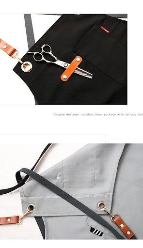 Title 4, Denim Canvas Apron for Restaurants, Baking, Bar...