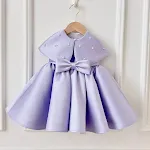 Purple Dress With Shawl