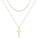Colar em camadas de aço inoxidável Adicione sofisticação ao seu visual com este colar durável e elegante, ideal para uso diário. — foto 2