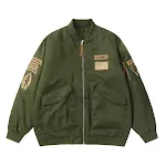 Jaqueta casual esportiva com zíper e bordado de distintivo de uniforme de beisebol. Conforto e estilo para o dia a dia e atividades físicas. — foto 16