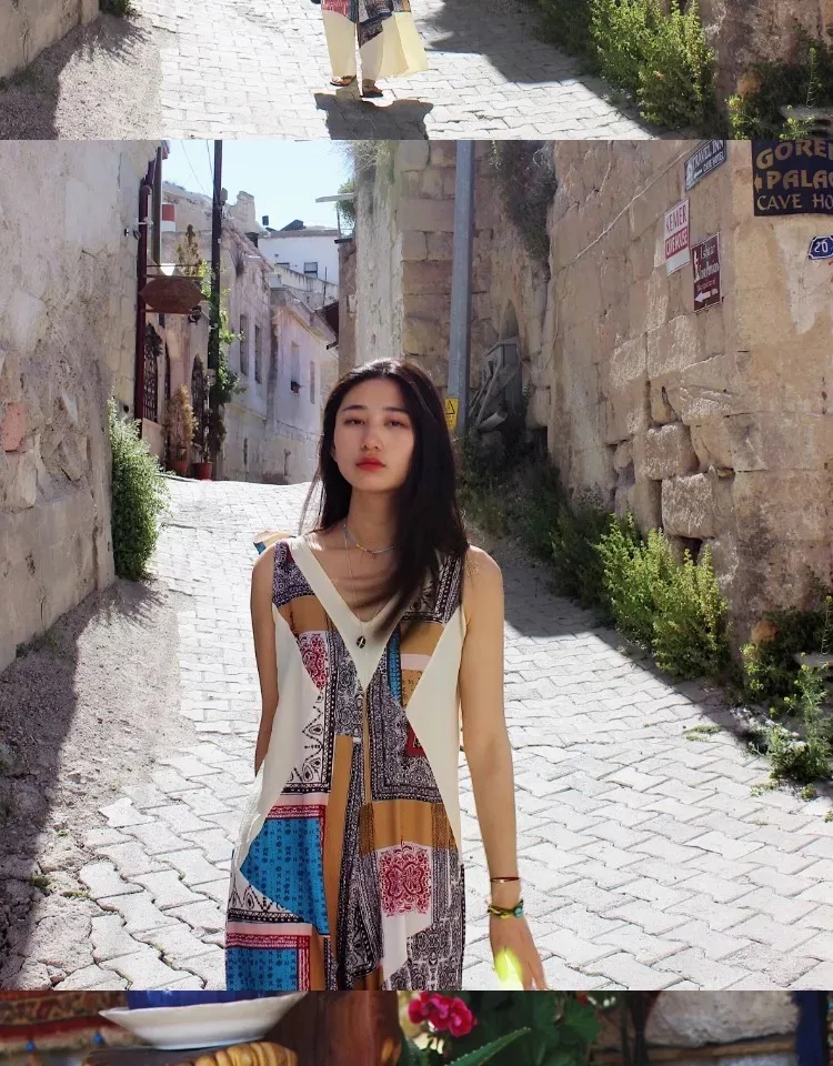 Title 6, Holiday Stitching Printing Large V-neck Loose J...