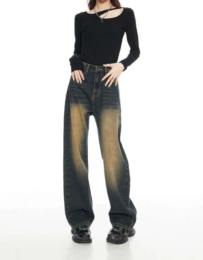 Title 6, Retro Jeans für Damen mit weitem Bein, verlänge...