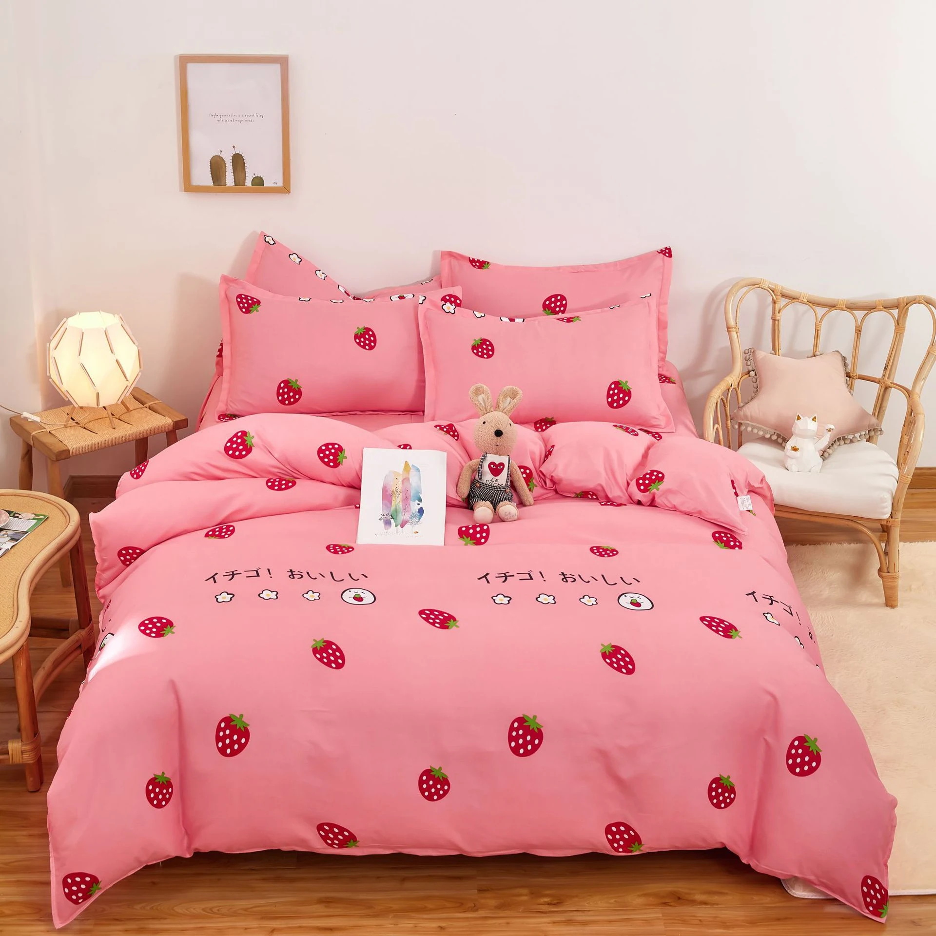 Jogo de lençol e edredom escovados para casa, macio e aconchegante, ideal para uma noite de sono tranquila e um quarto com decoração agradável. — foto 11