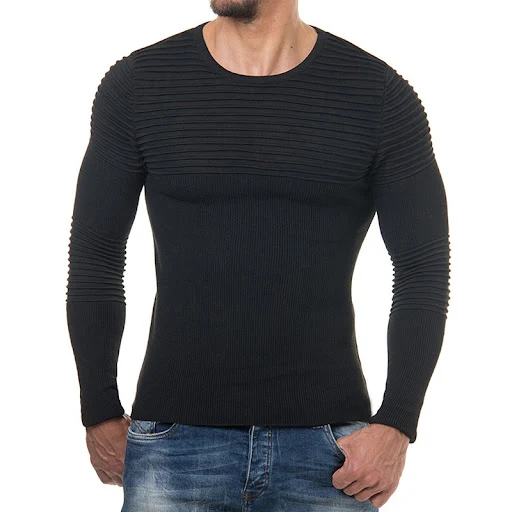 Title 4, Pleated stitching knitted sweater