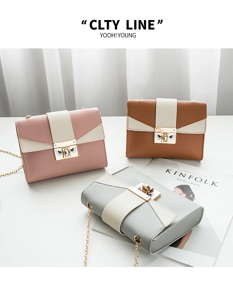 Title 11, Nova bolsa quadrada pequena de moda com uma alç...