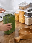 Sealed Tank Storage Container Transparent Plastic Kitchen Spice Box Nut Tea Jar Grain Storage. Clear view, airtight food — photo 9