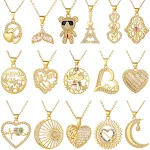 Corrente de clavícula chique com banho de cobre e ouro 18K, combinação perfeita para todos os estilos, adicione elegância ao seu visual — foto 17