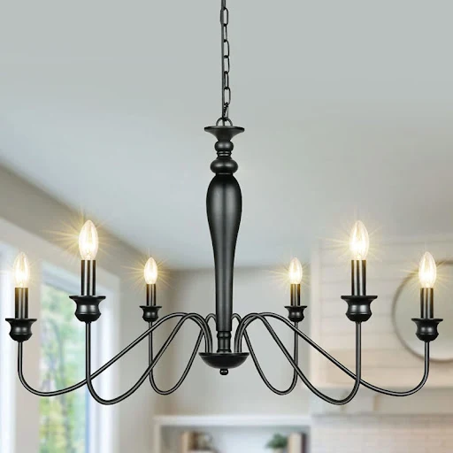 Title 4, Candle chandelier dining room light fixture in ...
