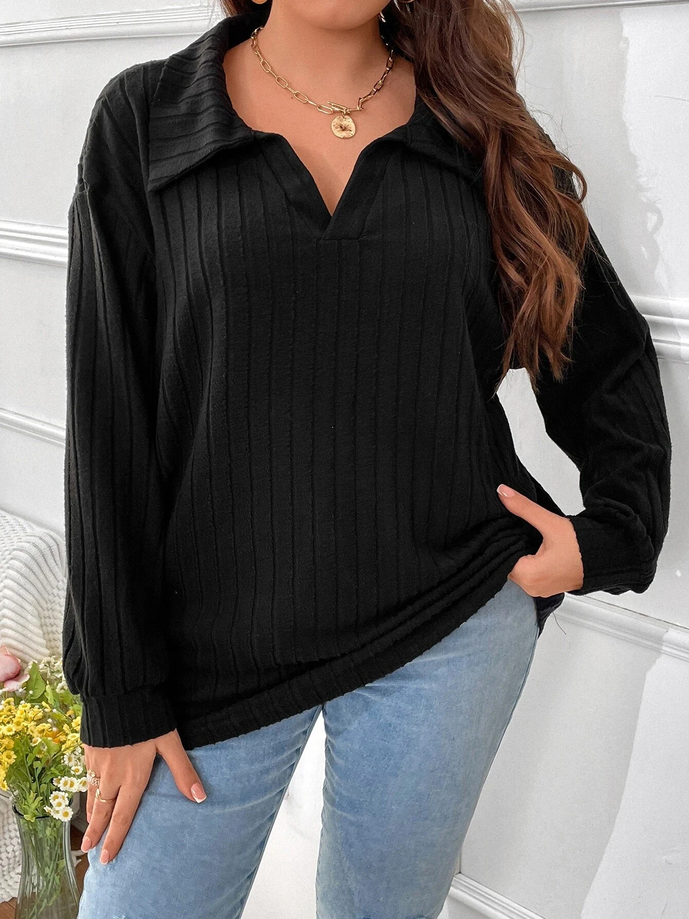 Top taglie forti da donna in tinta unita, comfort e stile per ogni giorno. Scegli tra una vasta gamma di modelli versatili e valorizza la tua figura. — foto 15