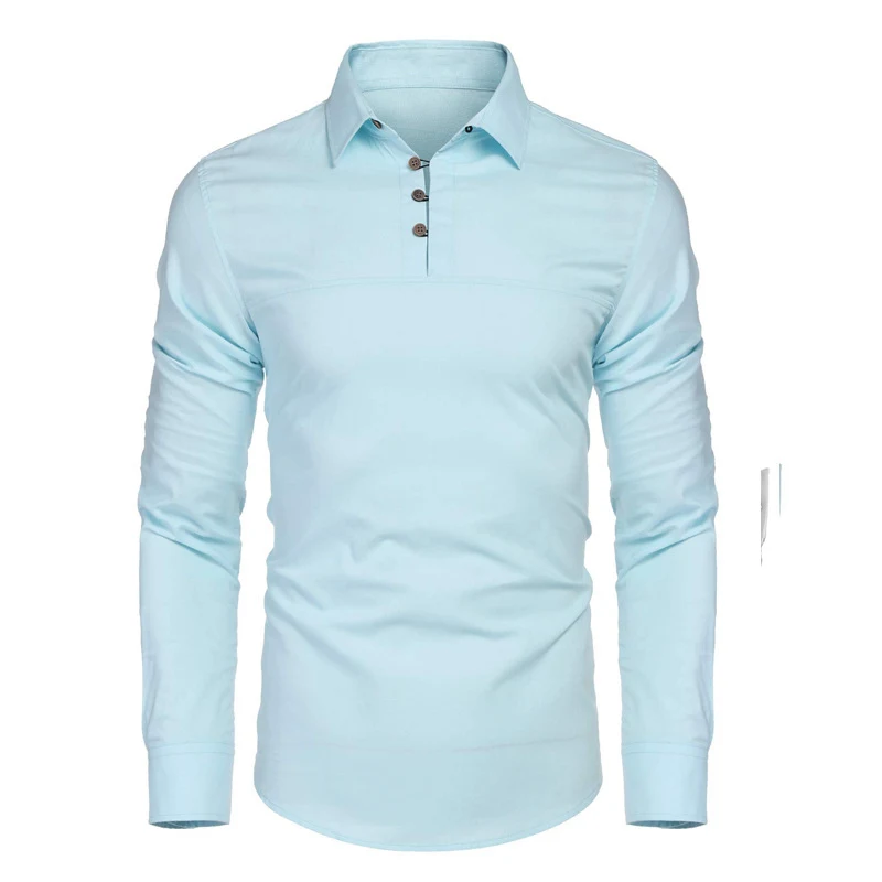 Men's Cotton Linen Shirt Long Sleeved breathable lightweight and comfortable perfect for casual wear stylish for summer — photo 3