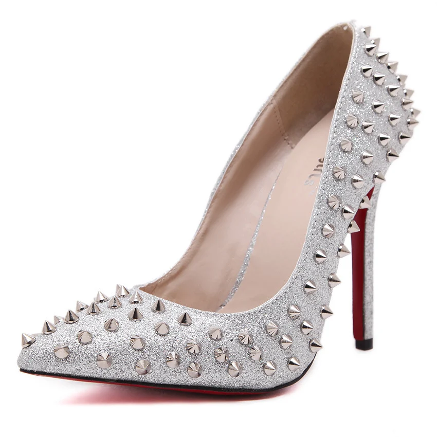 Studded high heel women's shoes Elevate your style with these bold and feminine heels, perfect for making a statement an — photo 2
