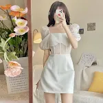 Vestido Socialite de Festa com Saia de Fio para o Verão. Conforto e elegância em um só look, perfeito para arrasar em festas e eventos. — foto 2