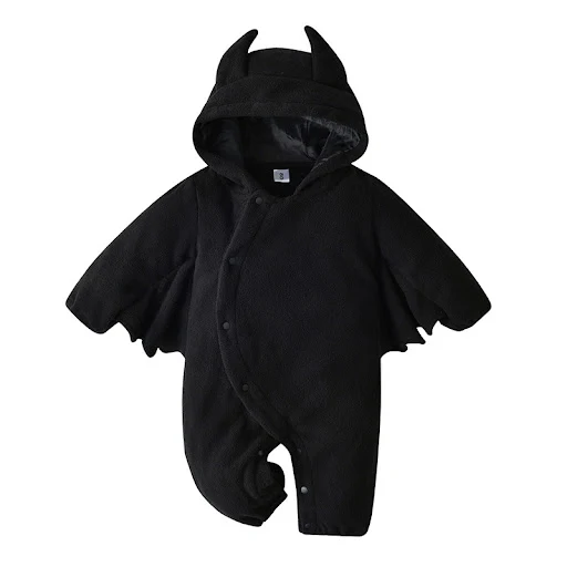 Title 4, Baby Halloween Bat Hooded Onesie or Little Devi...