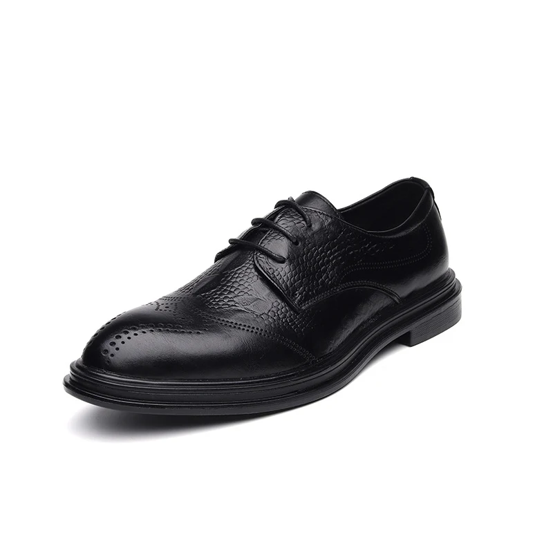 Heren leren business schoenen Brogue Formele en business casual schoenen Stijlvol en comfortabel voor de moderne professional — foto 1