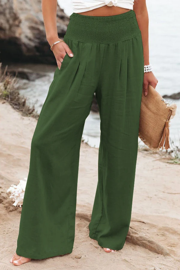 Women's Pants Casual Wide Leg Cotton Linen Loose Trousers Comfortable and Breezy Perfect for Everyday Wear Relaxed Fit B — photo 14