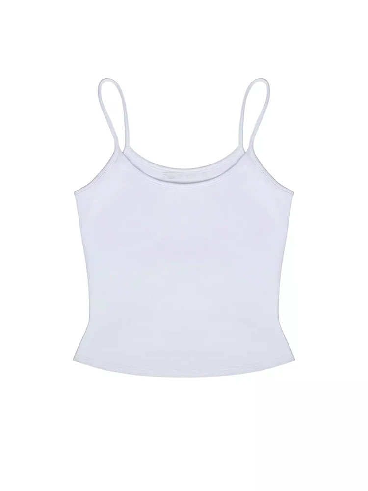 American Hot Girl Camisole Dames Slim Bottoming Shirt Kort Topje. Een must-have voor een stijlvolle en veelzijdige look. — foto 3