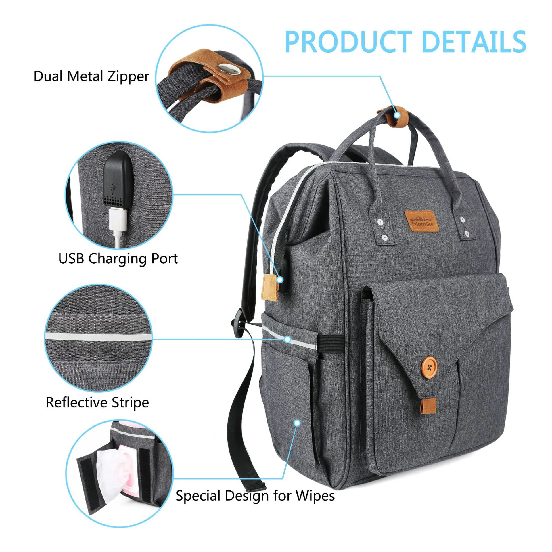 Title 3, Bolsa Mummy Feminina Grande Capacidade Mochila ...