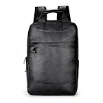 Mochila de negócios de couro masculina Simples e elegante. Ideal para trabalho, transporta notebook e documentos com segurança e sofisticação. Conforto e estilo. — foto 1