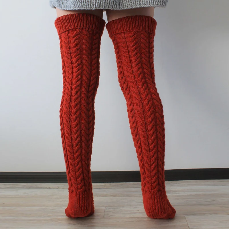 Women's Autumn and Winter Twist Over the Knee Stockings, Bunching Socks, warm and comfortable, perfect for keeping your — photo 22
