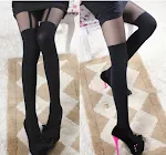Medias altas de muslo falsas con costuras Street Sling para un look atrevido y elegante, perfectas para cualquier ocasión, consigue el tuyo hoy. — foto 7