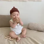 White with Brown hat