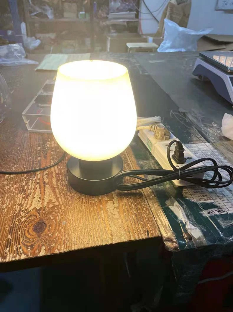 Title 8, Nordic Simple Touch Glass Lamp Dimming Bedside ...