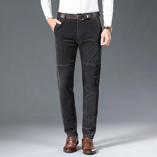 Title 7, Calças de veludo cotelê slim fit para pés peque...