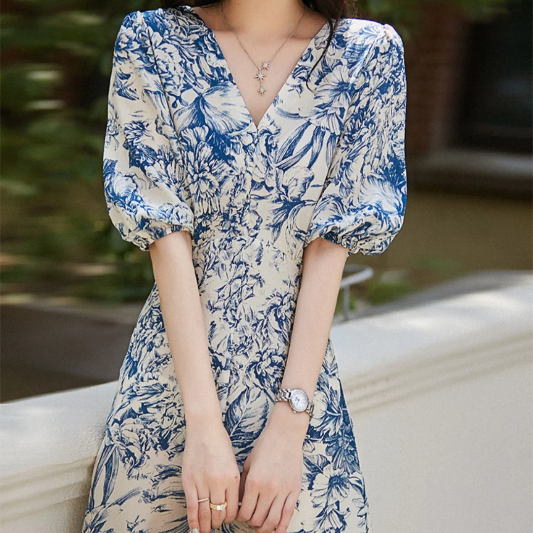 Nieuwe zware zijden jurk in Chinese stijl — foto 4