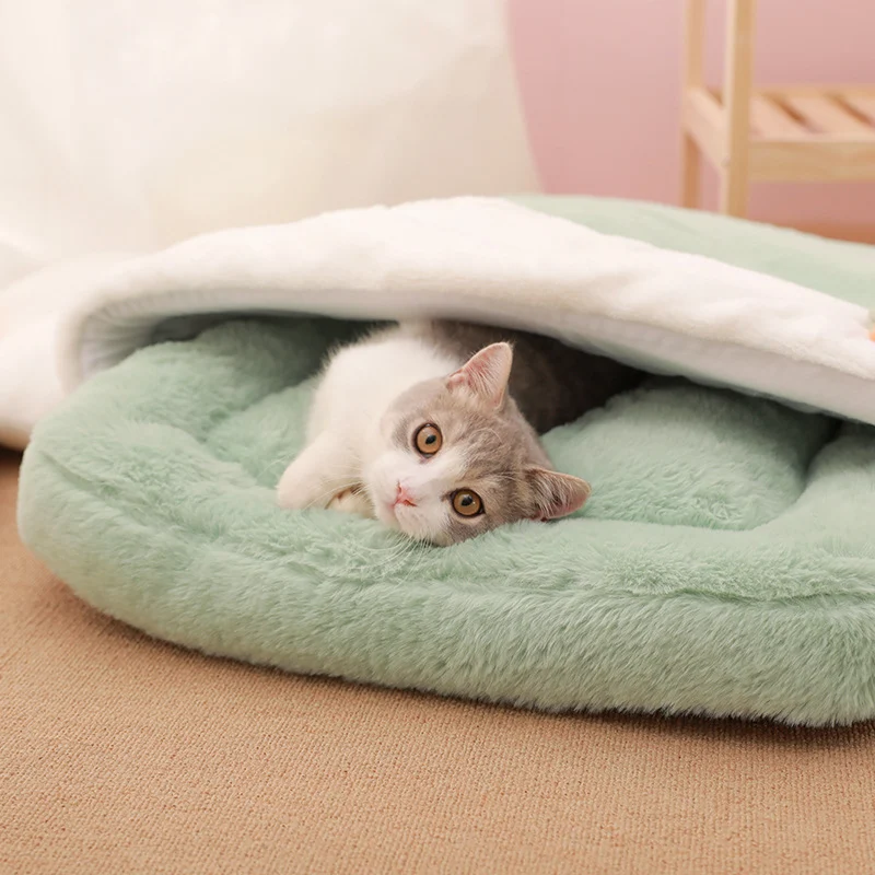 Cute Deep Sleep Cat Mat Sleeping Supplies, provides a comfortable and cozy sleep surface, made with soft plush, ideal fo — photo 2