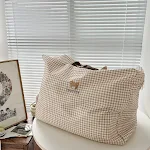 Bolsa Buggy Grande Xadrez para Jardim de Infância, Reduz Carga, Alta Capacidade, Perfeita para materiais escolares. — foto 4