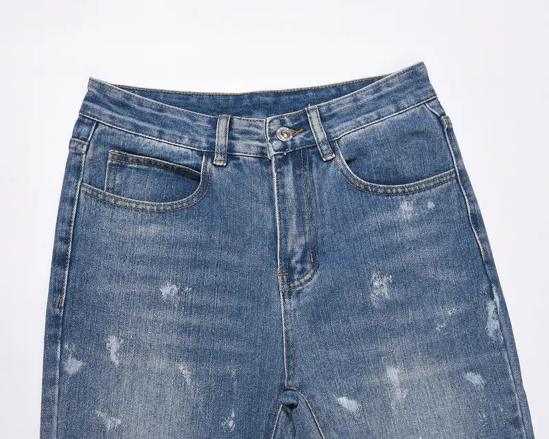 High Street Tide Washed Retro Patchwork broek, een vintage look met comfort. Perfect voor een casual en unieke stijl in elke situatie. — foto 2