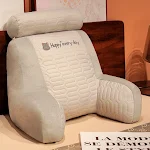 Ice Silk Latex Square Lumbar Support Pillow Bed, provides back pain relief, breathable and cool, promotes better sleep a — photo 1